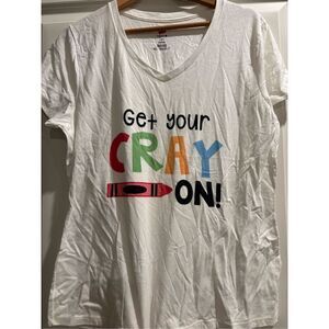 Get Your Cray On Women's V-neck size Large